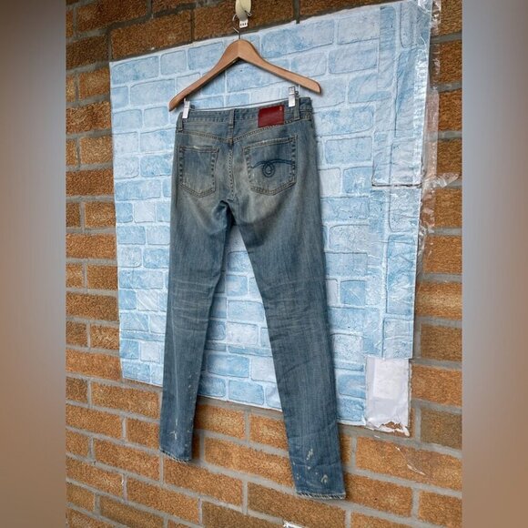 R13 Distressed Washed Paint Splatter jeans size 27 - Picture 8 of 16
